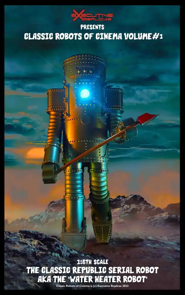 Classic Robots of Cinema Actionfigur 1/6 Volume #1: The Classic Republic Serial Robot a.k.a. The Water Heater Robot 30 cm product photo
