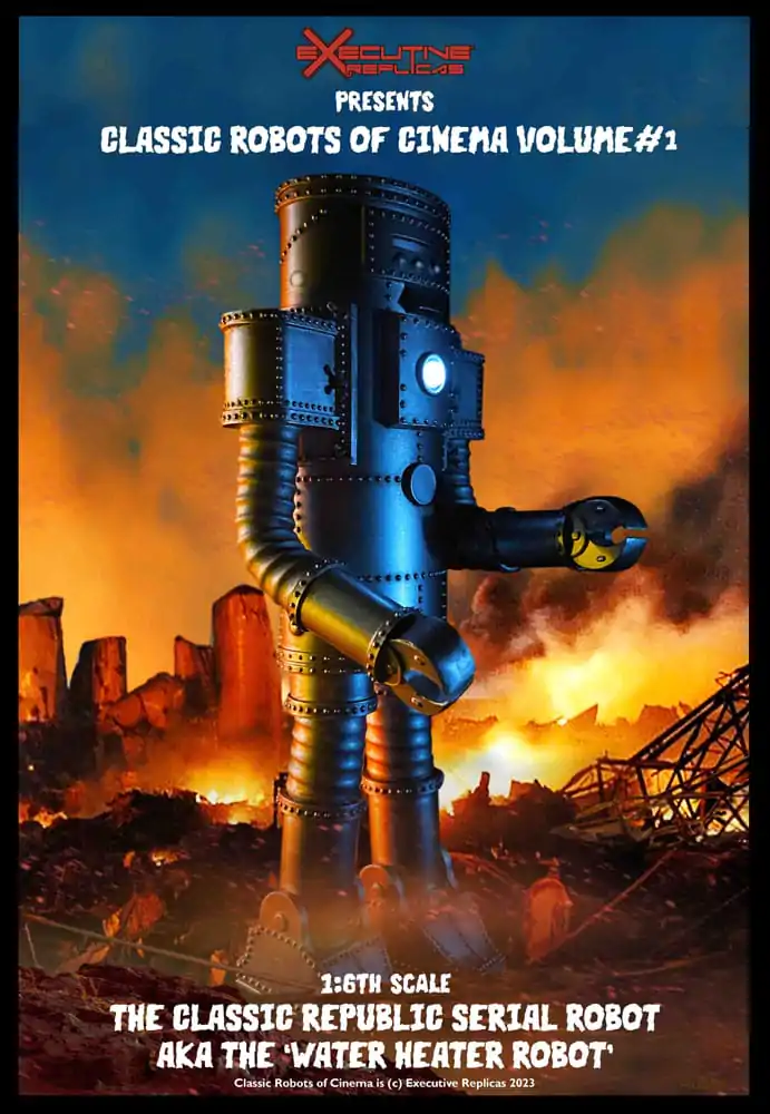 Classic Robots of Cinema Actionfigur 1/6 Volume #1: The Classic Republic Serial Robot a.k.a. The Water Heater Robot 30 cm product photo