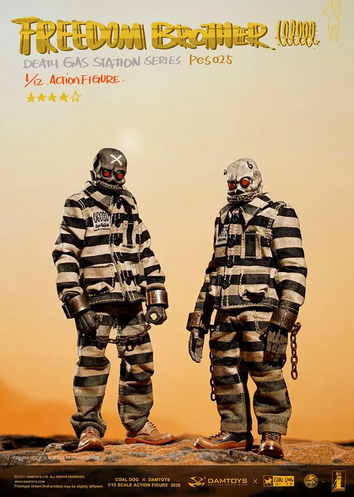 Coal Dog Death Gas Station Series Action Figures 1/12 Freedom Brothers 15 cm product photo