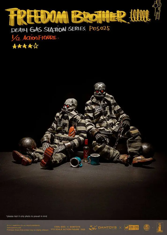 Coal Dog Death Gas Station Series Action Figures 1/12 Freedom Brothers 15 cm product photo