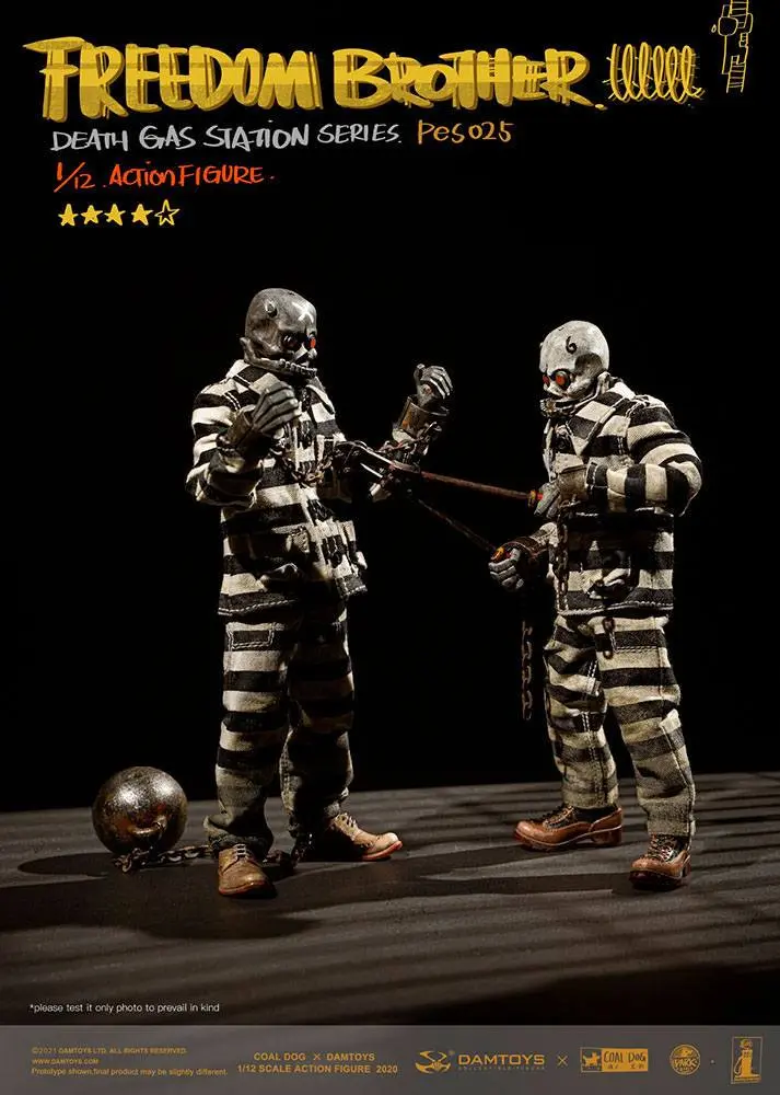 Coal Dog Death Gas Station Series Action Figures 1/12 Freedom Brothers 15 cm product photo