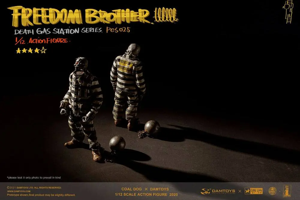 Coal Dog Death Gas Station Series Action Figures 1/12 Freedom Brothers 15 cm product photo