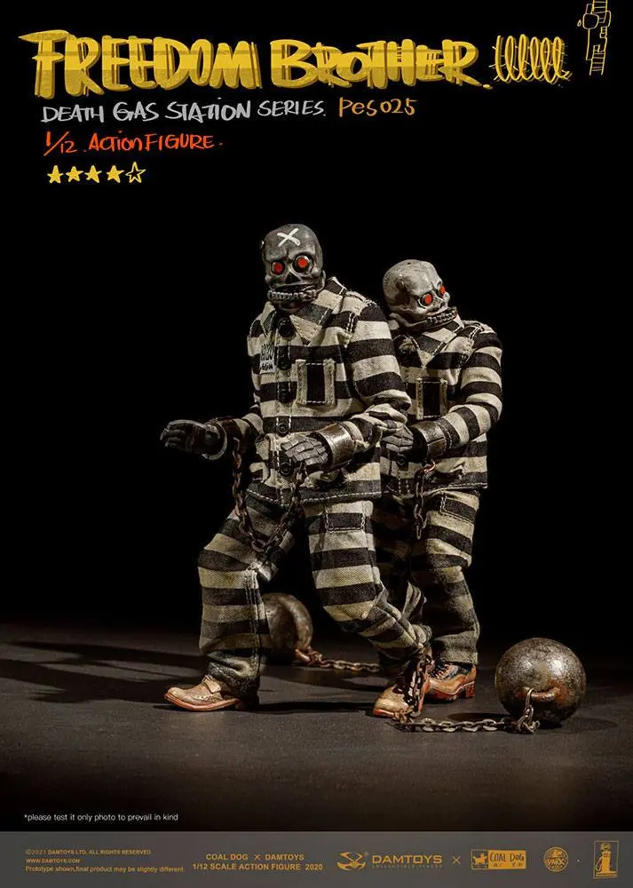 Coal Dog Death Gas Station Series Action Figures 1/12 Freedom Brothers 15 cm product photo