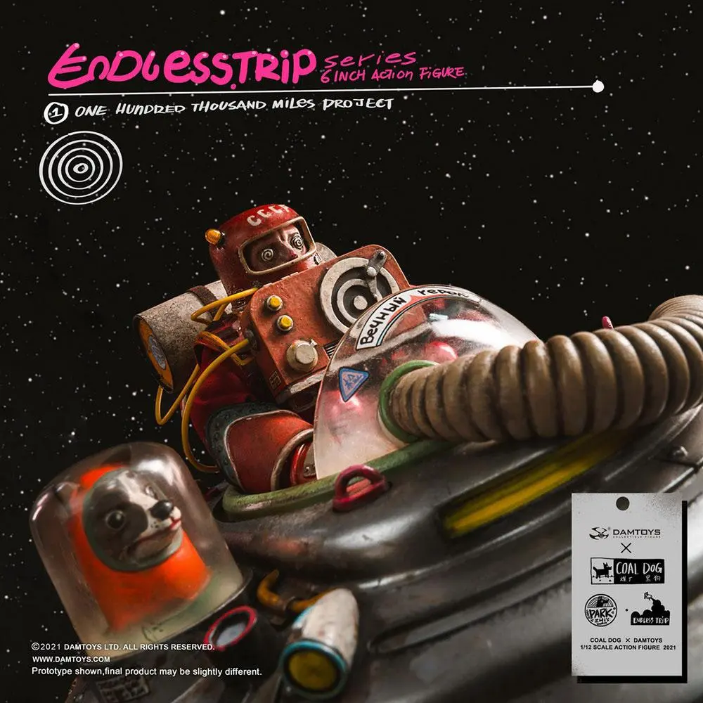 Coal Dog Endlesstrip Series Action Figure One Hundred Thousand Miles Project 15 cm product photo