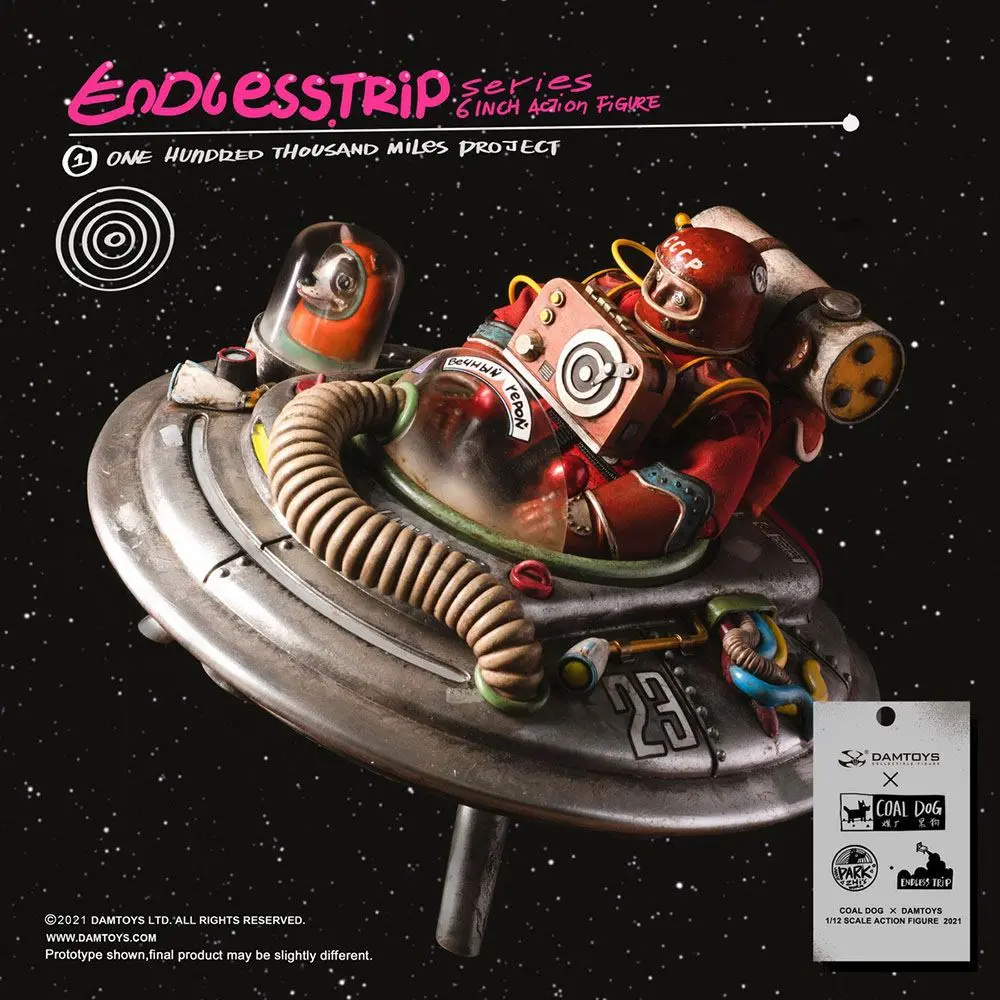 Coal Dog Endlesstrip Series Action Figure One Hundred Thousand Miles Project 15 cm product photo