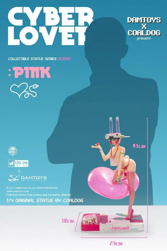 Coal Dog Series 1/4 Cyberlover: Pink 41 cm product photo