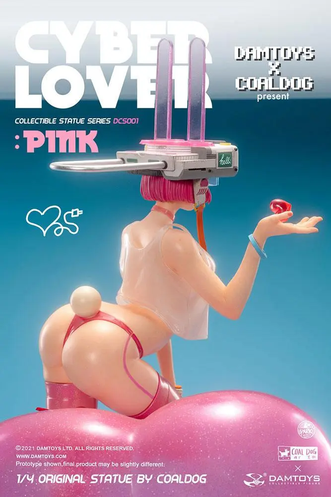 Coal Dog Series 1/4 Cyberlover: Pink 41 cm product photo