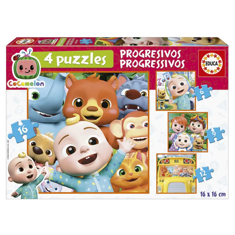 Cocomelon progressive puzzle 6-9-12-16pcs product photo