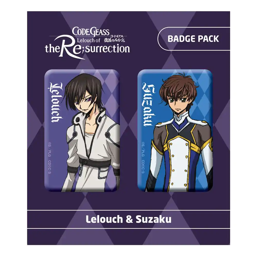 Code Geass Lelouch of the Re:surrection Pin Badges 2-Pack Lelouch & Suzaku termékfotó