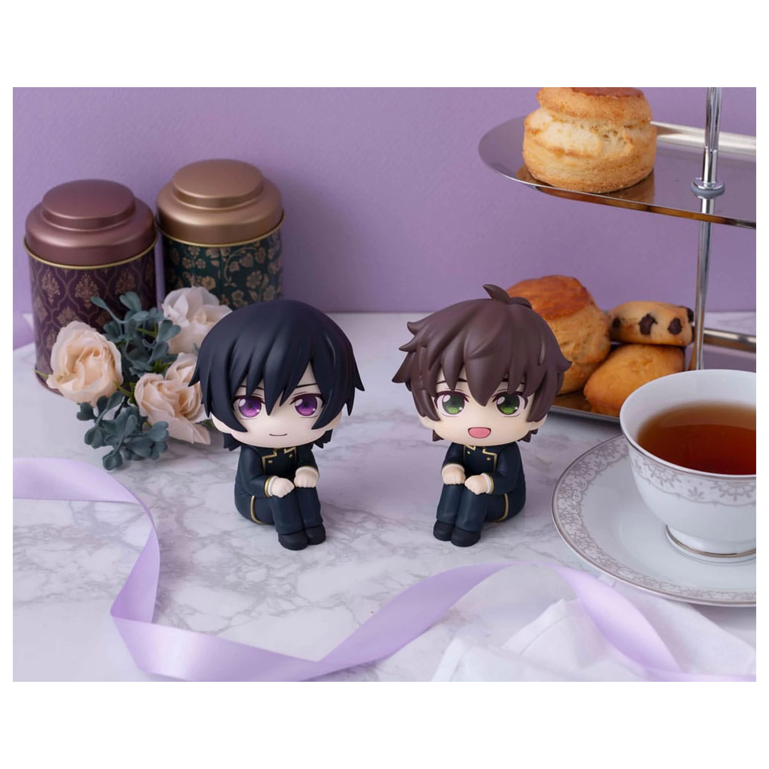 Code Geass Lelouch of the Rebellion Look Up PVC Statues Lelouch Lamperouge & Suzaku Kururugi Set (with gift) 11 cm      product photo