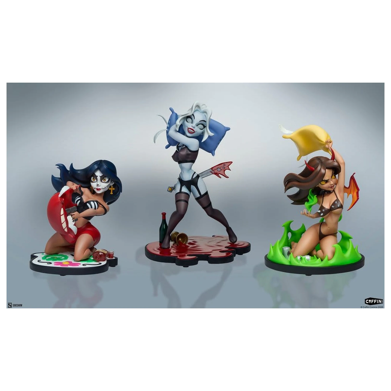 Coffin Comics Designer Statues Set Sleepover In Hell product photo