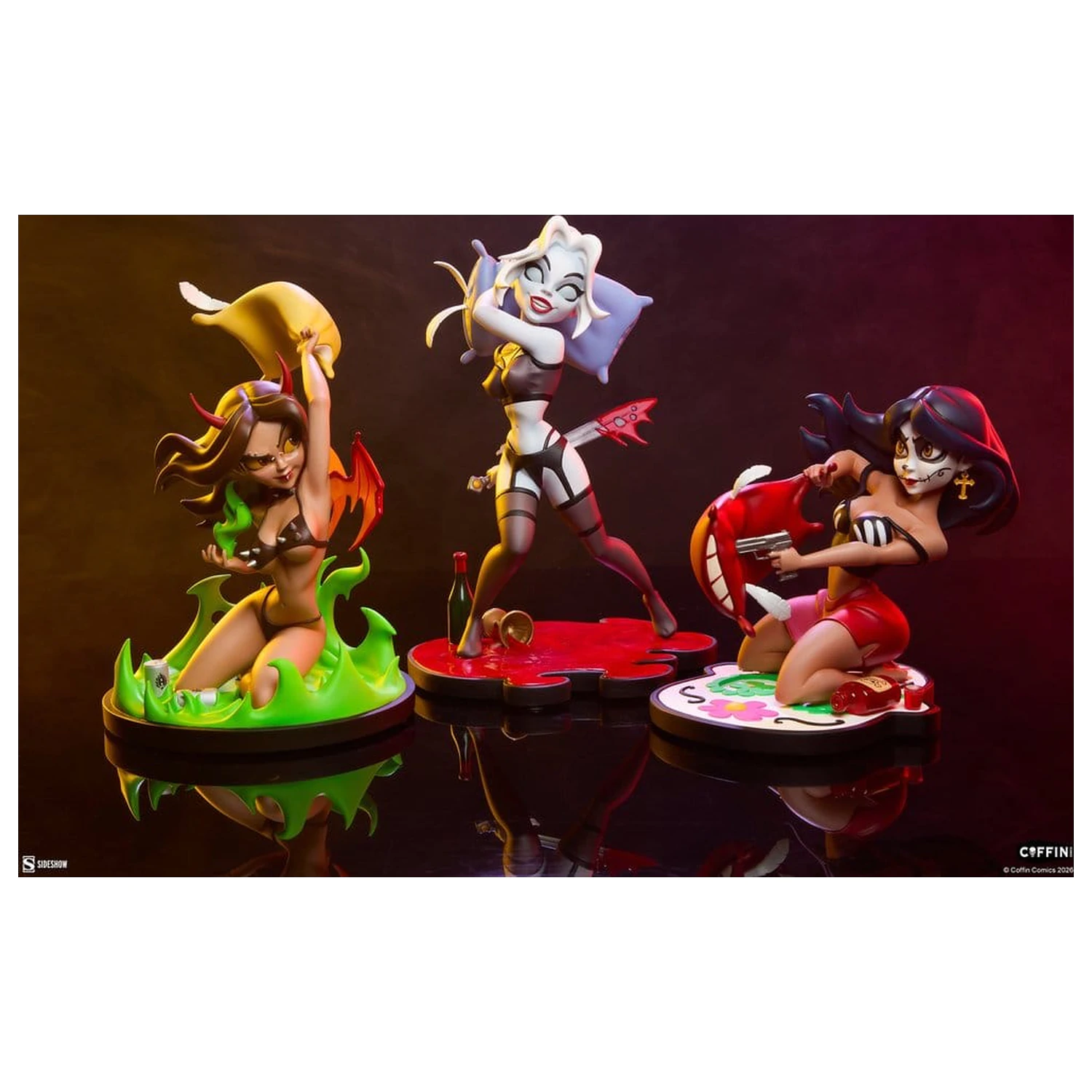 Coffin Comics Designer Statues Set Sleepover In Hell product photo
