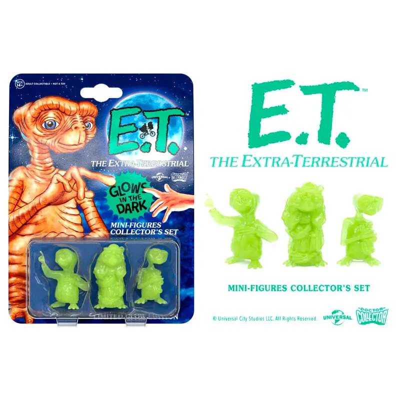 E.T. the Extra-Terrestrial Collector's Set Mini Figures 3-Pack Glowing Edition 5 cm product photo
