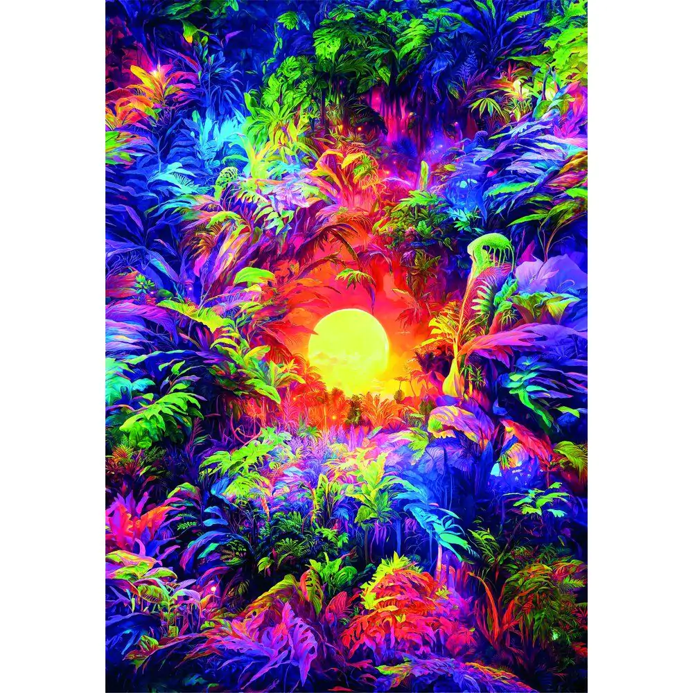 Color Boom Psychedelic Jungle Sunrise puzzle 500pcs product photo