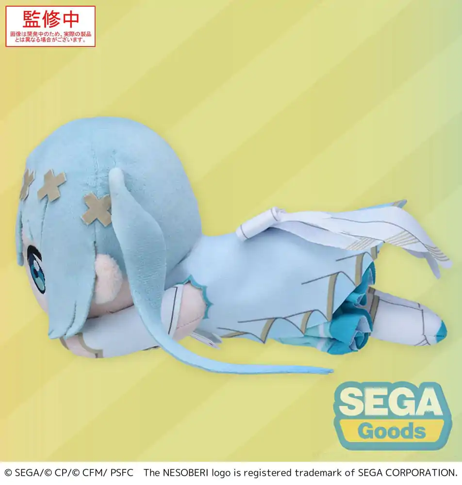 COLORFUL STAGE! The Movie: A Miku Who Can&#039;t Sing Nesoberi Lay-Down Plush Figure Hatsune Miku Unshuttered Sekai 16 cm product photo