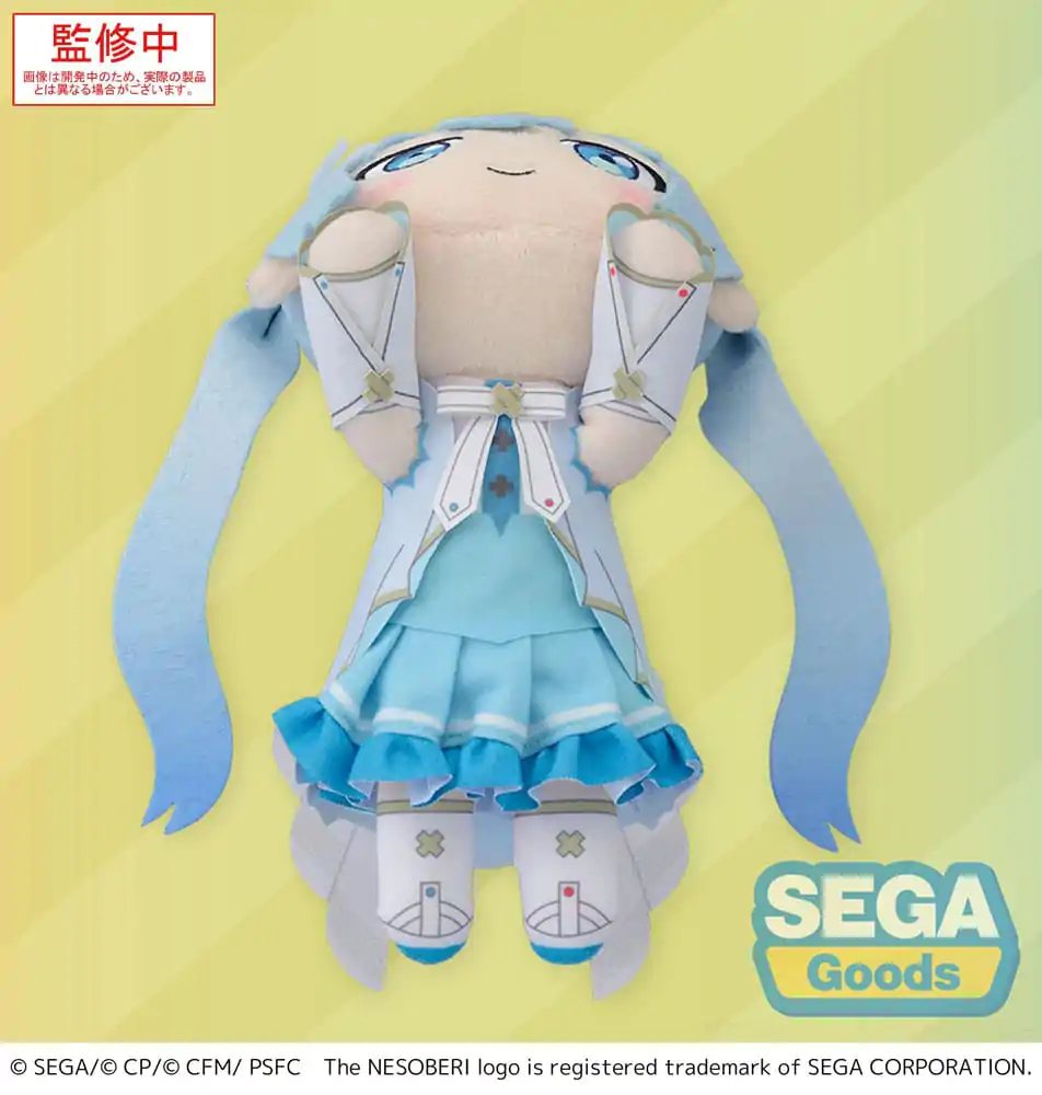 COLORFUL STAGE! The Movie: A Miku Who Can&#039;t Sing Nesoberi Lay-Down Plush Figure Hatsune Miku Unshuttered Sekai 16 cm product photo