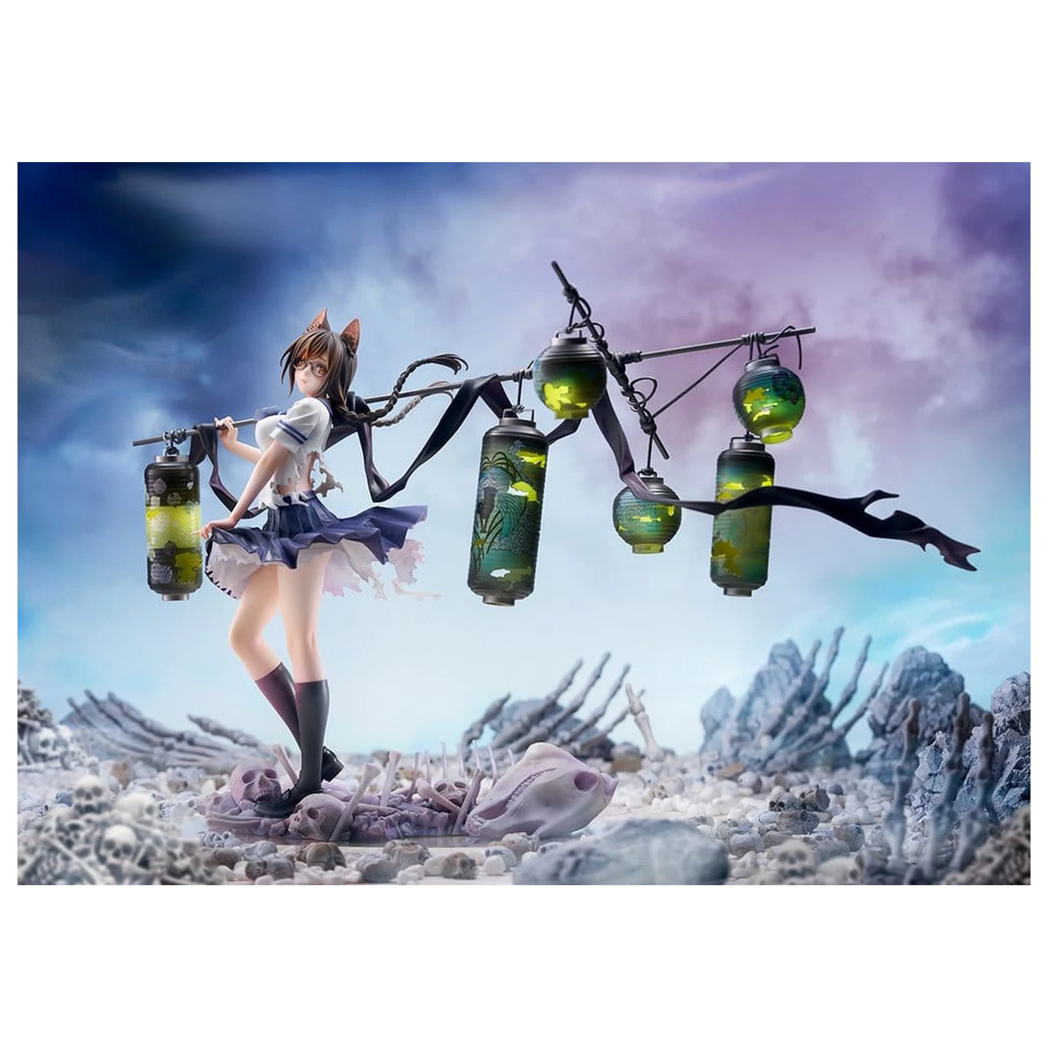 Comics Bakemonogatari PVC Figure 1/7 Tsubasa Hanekawa 26 cm product photo
