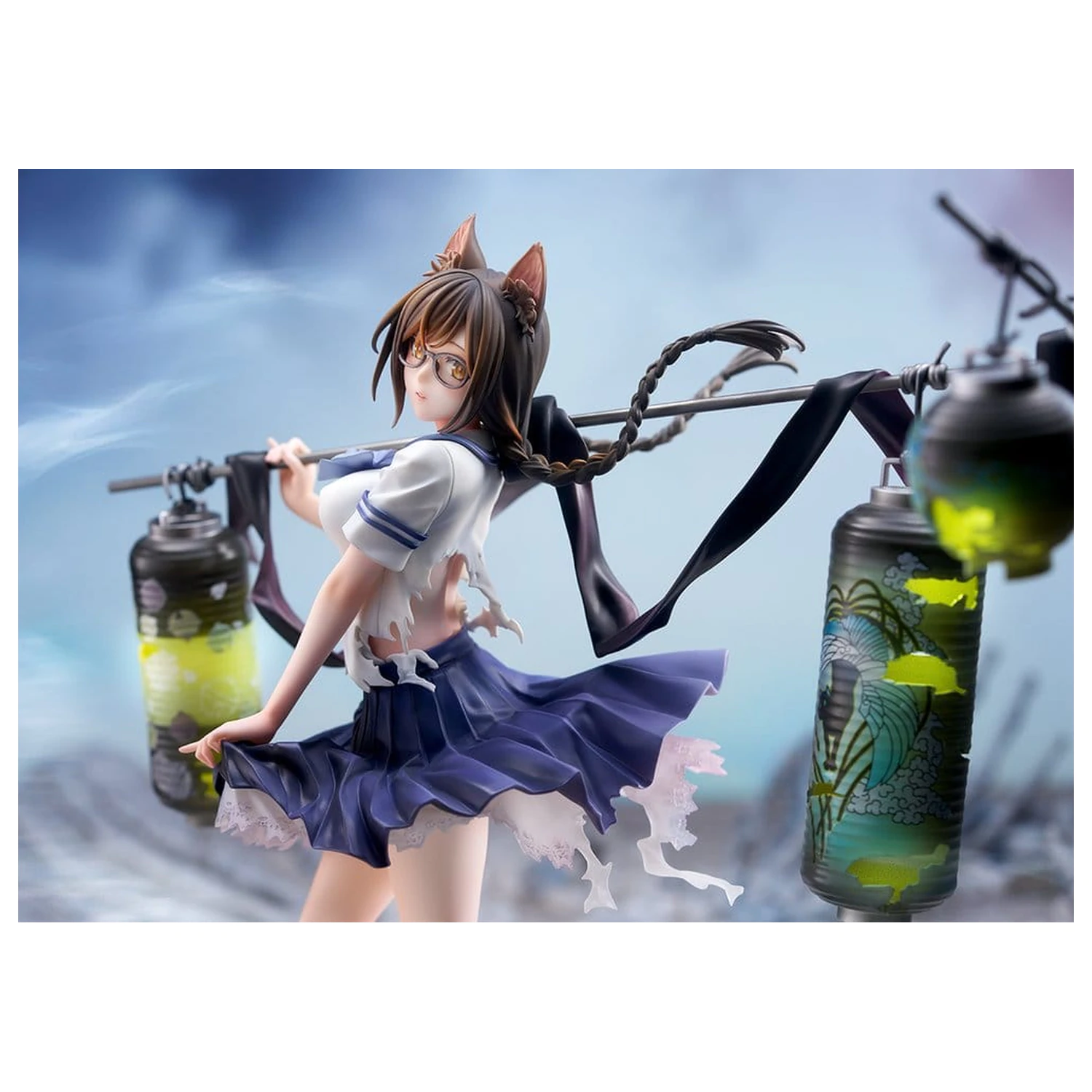 Comics Bakemonogatari PVC Figure 1/7 Tsubasa Hanekawa 26 cm product photo