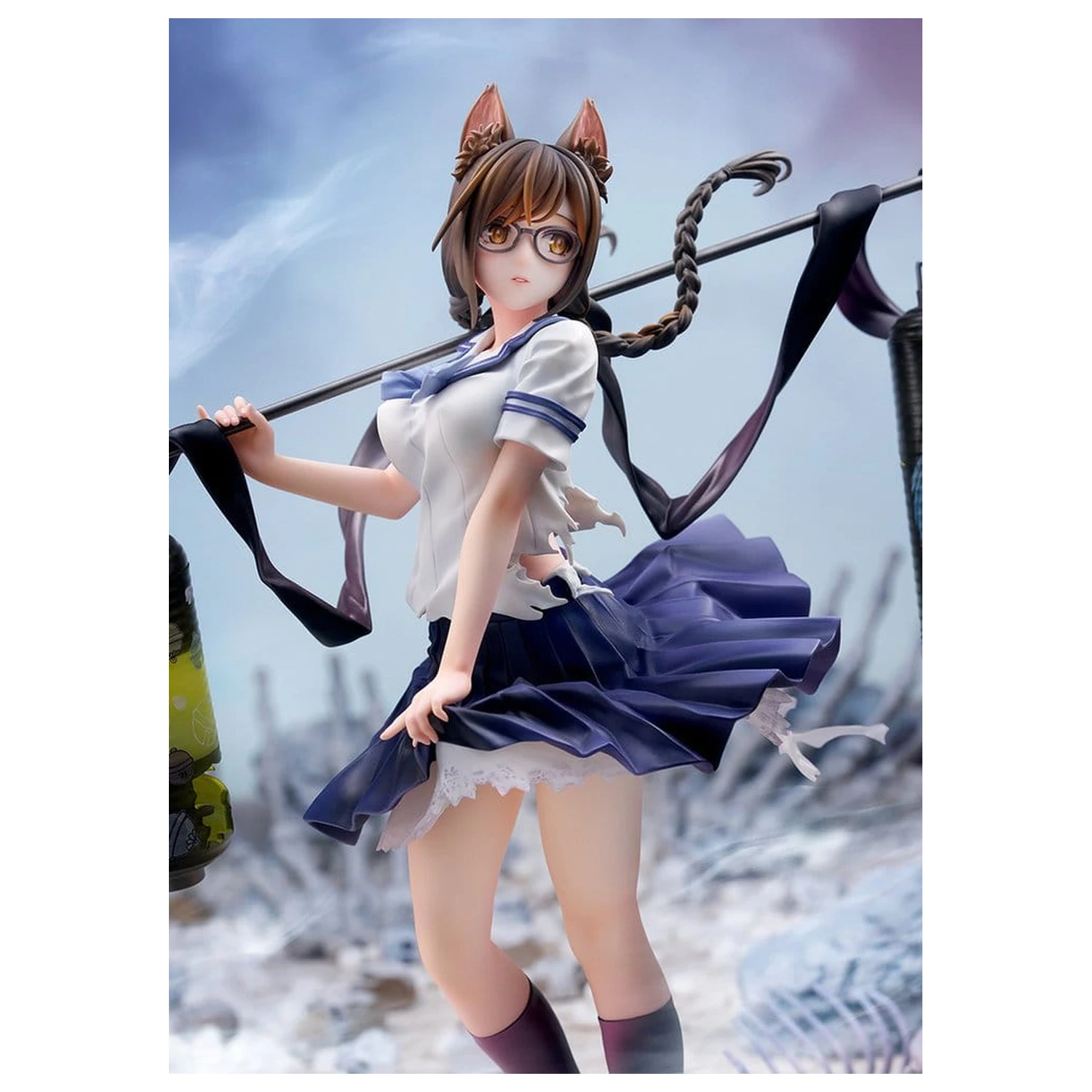 Comics Bakemonogatari PVC Figure 1/7 Tsubasa Hanekawa 26 cm product photo