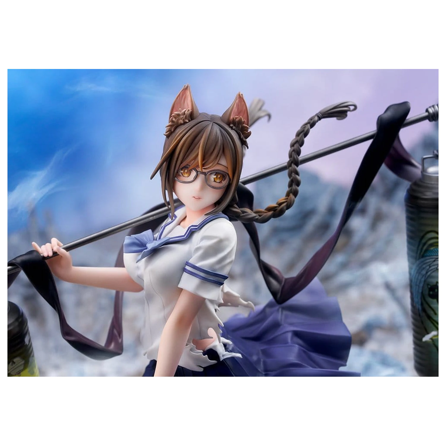 Comics Bakemonogatari PVC Figure 1/7 Tsubasa Hanekawa 26 cm product photo