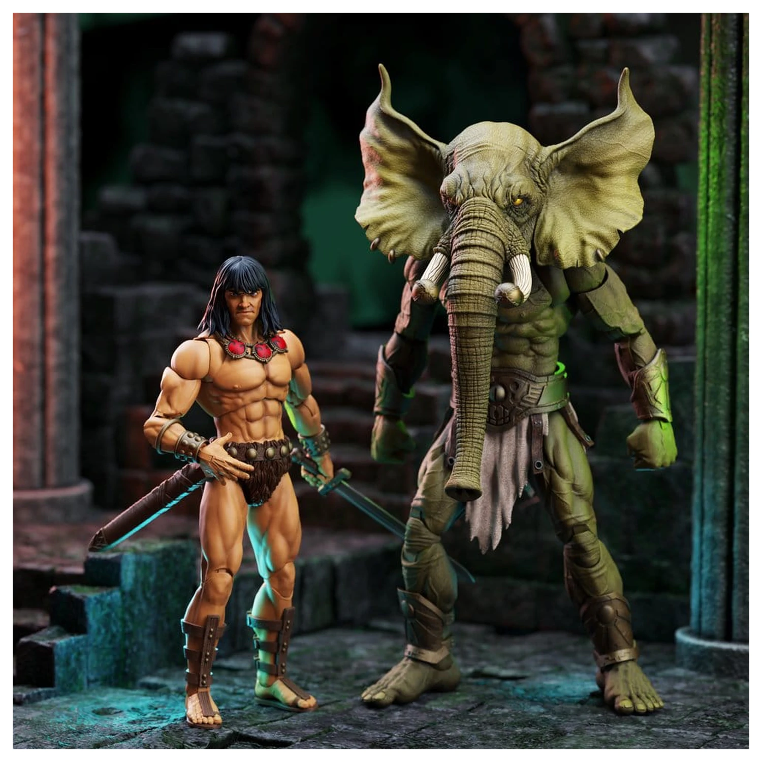 Conan the Barbarian Epic H.A.C.K.S. Action Figures The Tower of the Elephant Set: Young Conan and Yag Kosha product photo