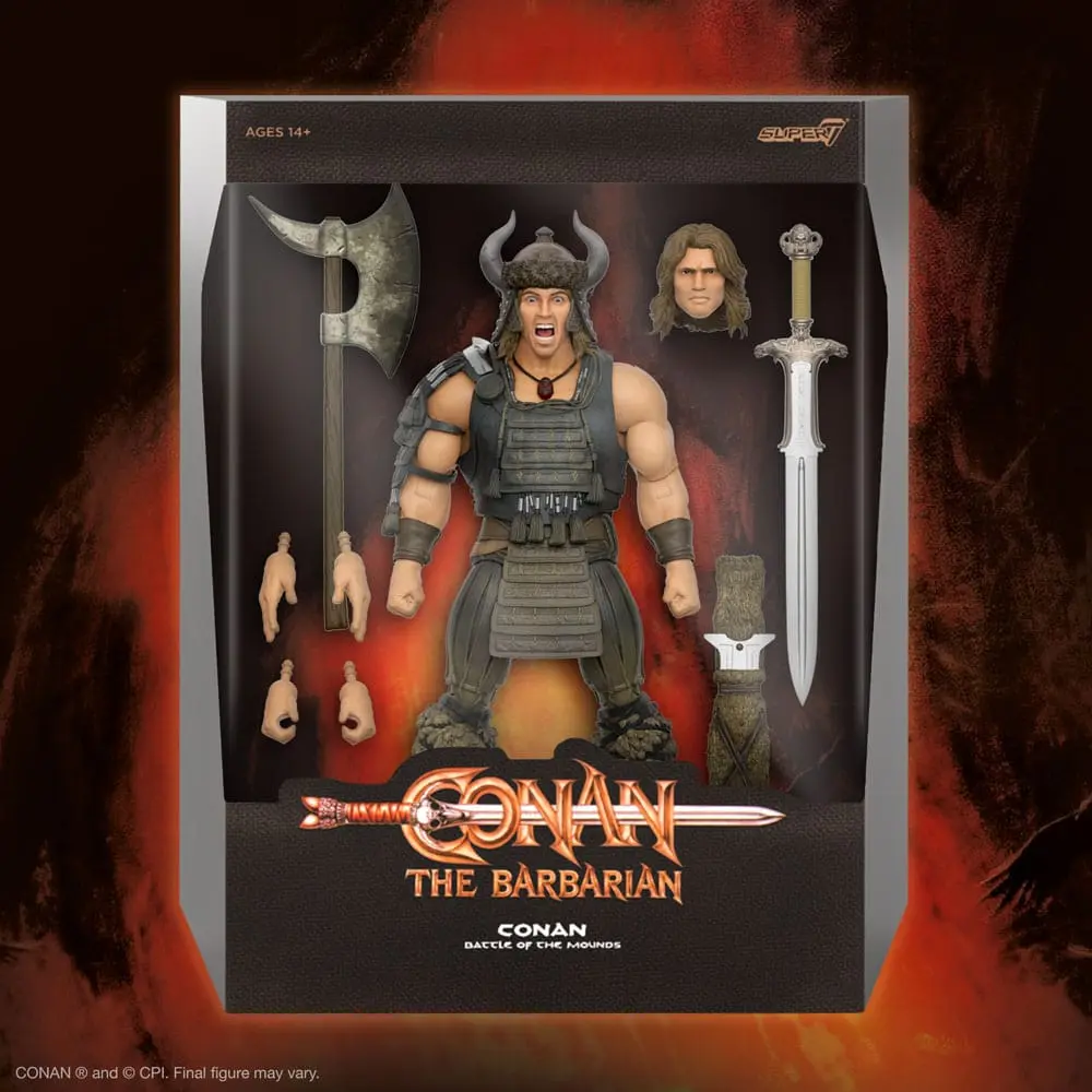 Conan the Barbarian Ultimates Action Figure Conan (Battle of the  Mounds) 18 cm termékfotó