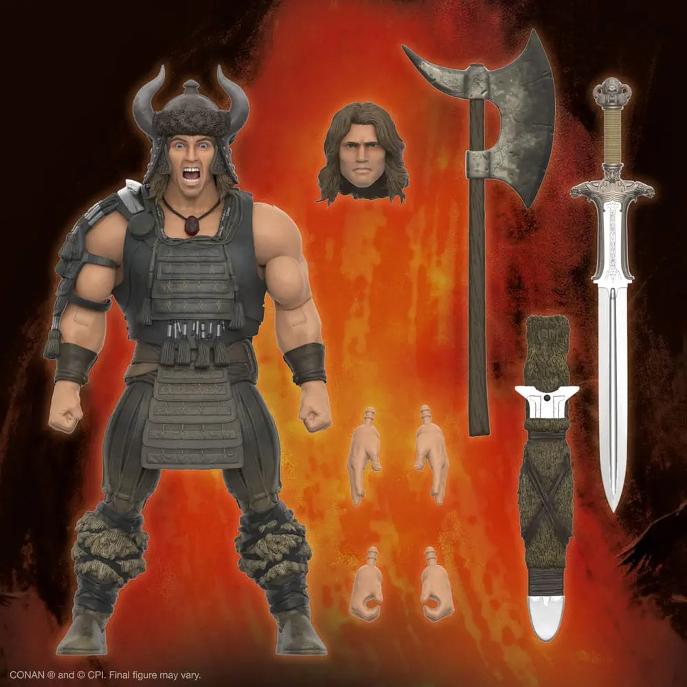 Conan the Barbarian Ultimates Action Figure Conan (Battle of the  Mounds) 18 cm termékfotó