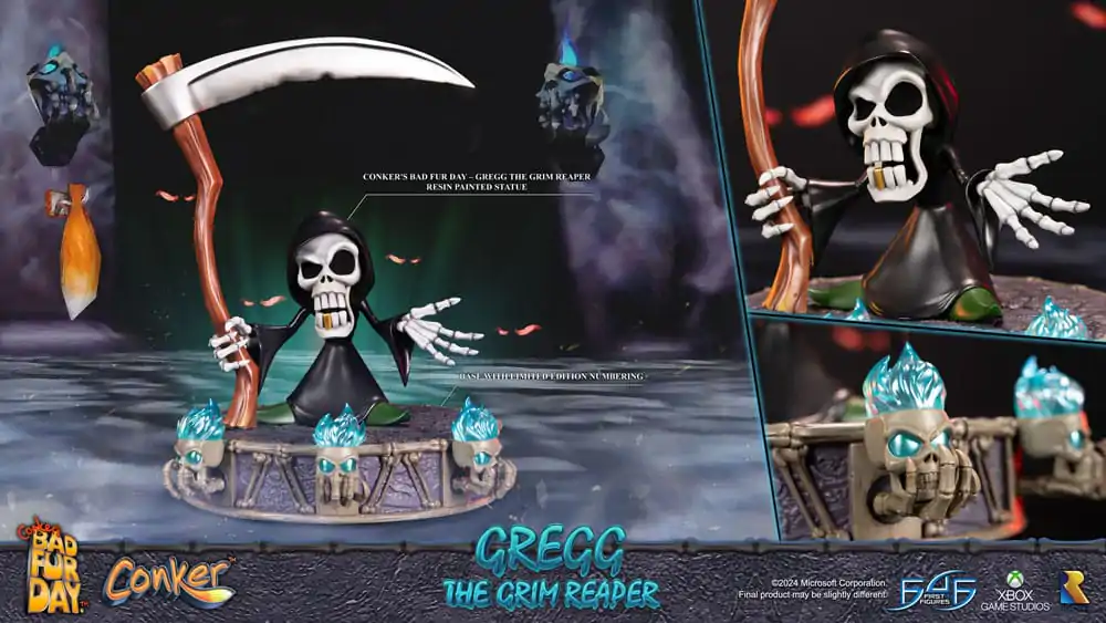 Conker: Conker's Bad Fur Day Statue Gregg the Grim Reaper 36 cm product photo