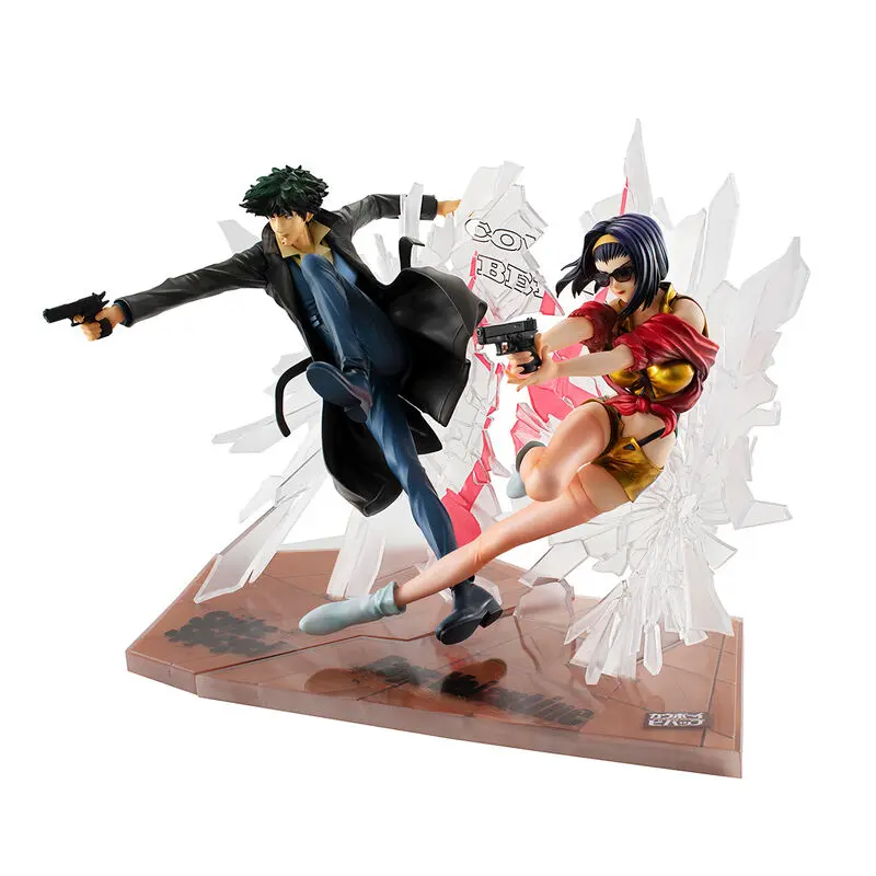 Cowboy Bebop PVC Statues 1/8 Spike Spiegel &amp; Faye Valentine 1st GIG 20 cm product photo