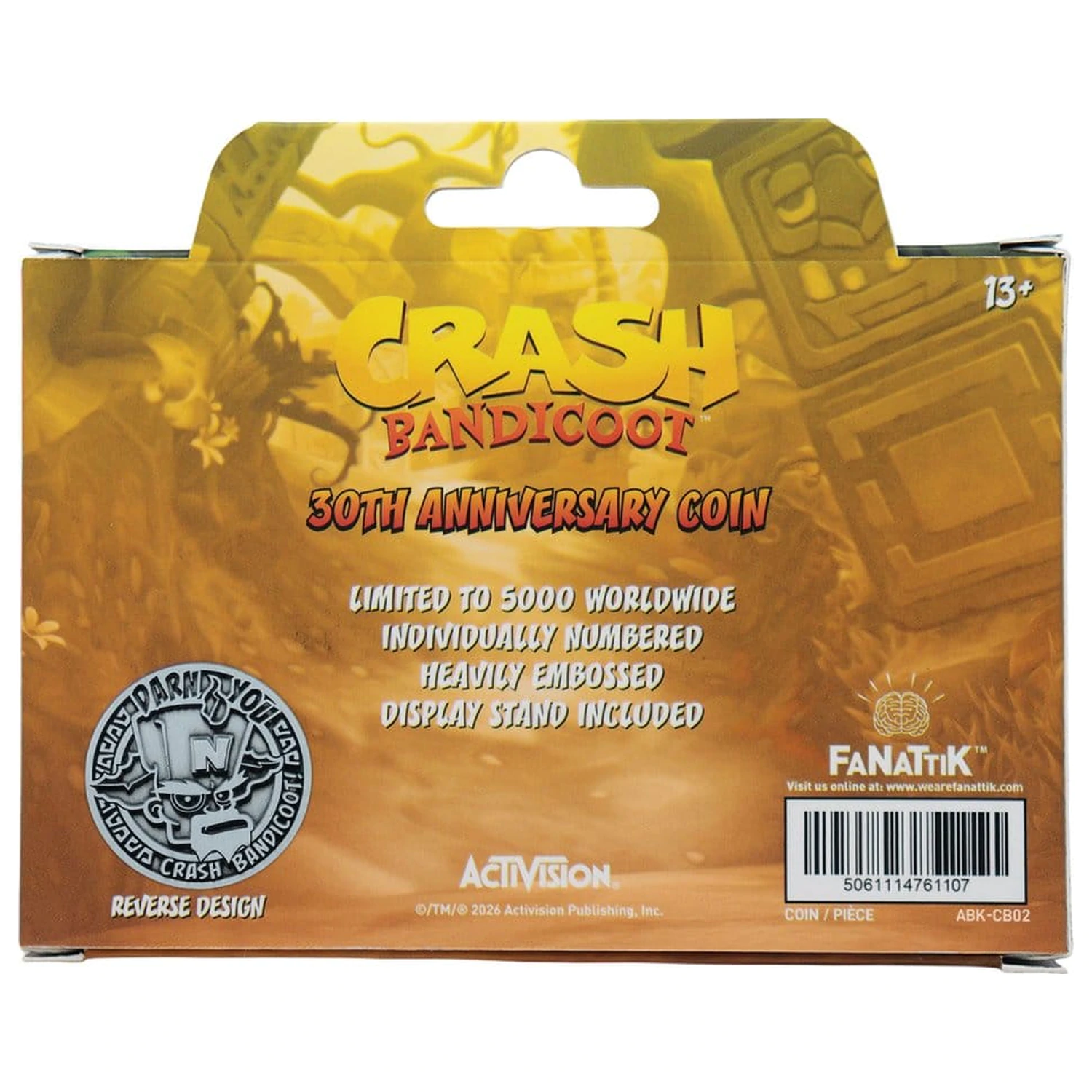 Crash Bandicoot Collectable Coin Presentation Limited Edition product photo