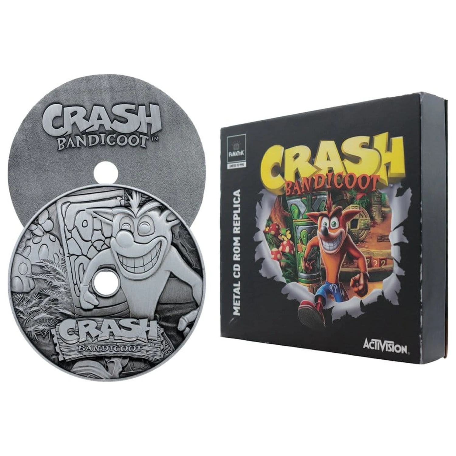 Crash Bandicoot Replica Metal CD-ROM Collectible Limited Edition 11 cm product photo