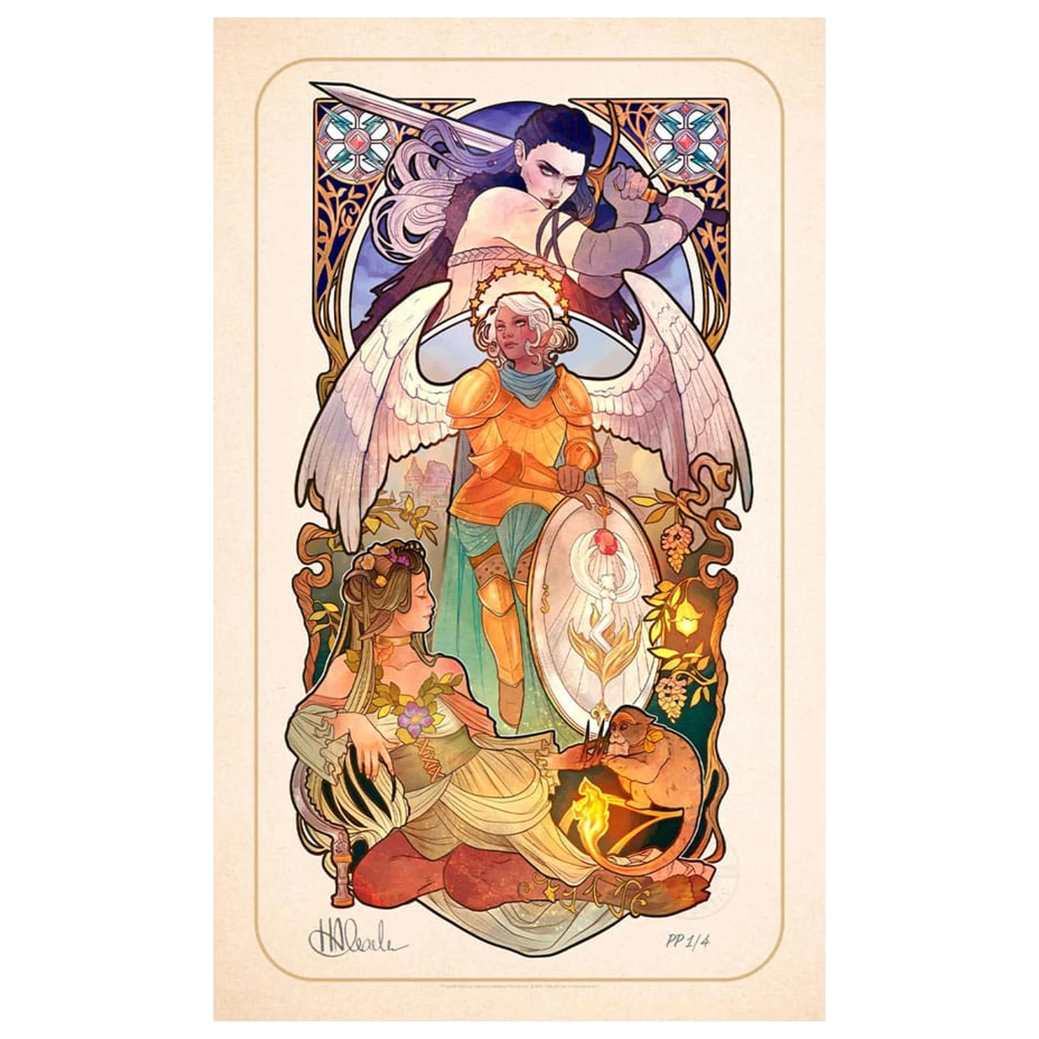 Critical Role Art Print Ashley Johnson: 10th Anniversary Art Nouveau Illustrations 46 x 28 cm - unframed product photo