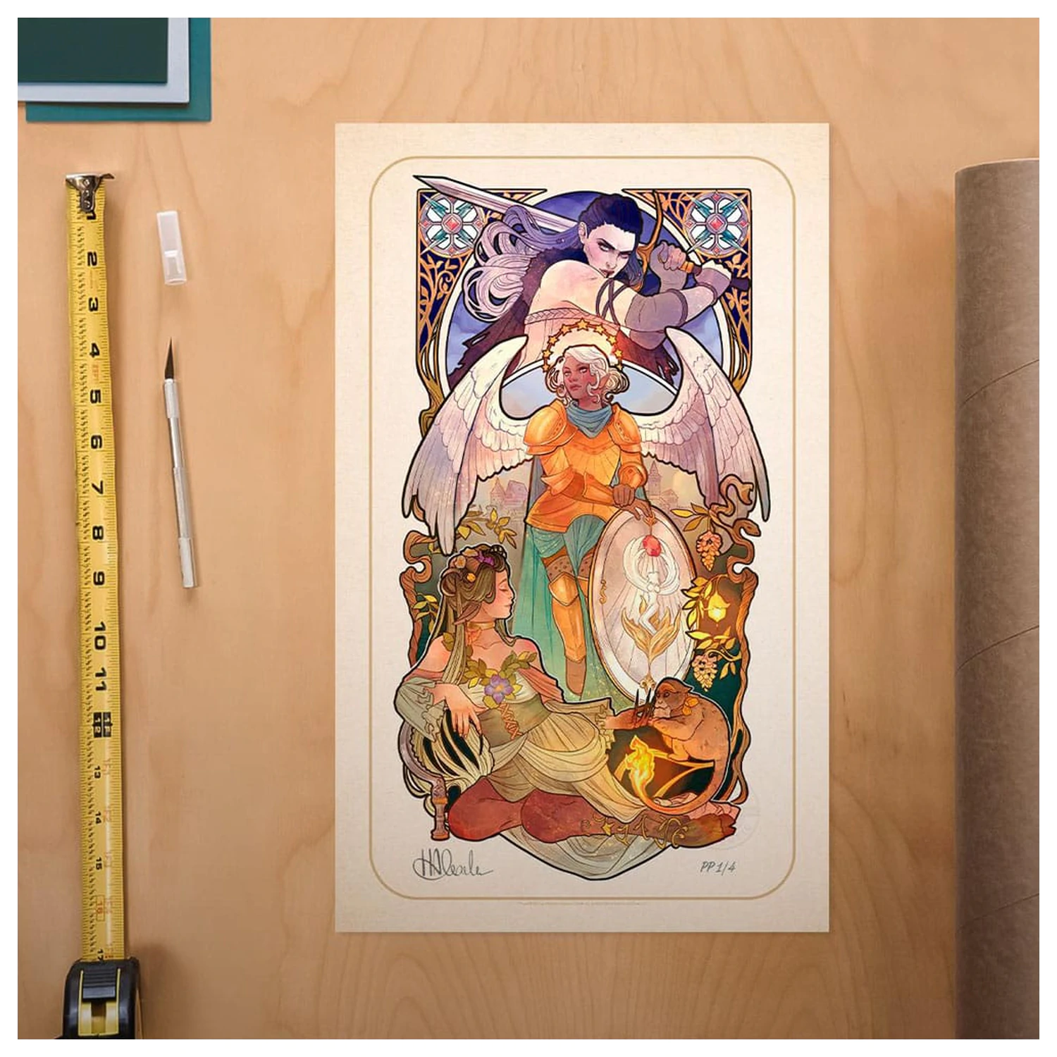 Critical Role Art Print Ashley Johnson: 10th Anniversary Art Nouveau Illustrations 46 x 28 cm - unframed product photo