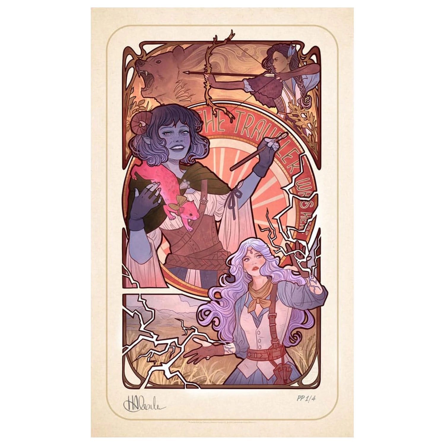 Critical Role Art Print Laura Bailey: 10th Anniversary Art Nouveau Illustrations 46 x 28 cm - unframed product photo
