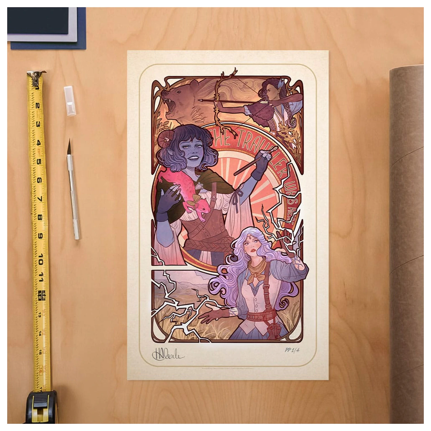 Critical Role Art Print Laura Bailey: 10th Anniversary Art Nouveau Illustrations 46 x 28 cm - unframed product photo
