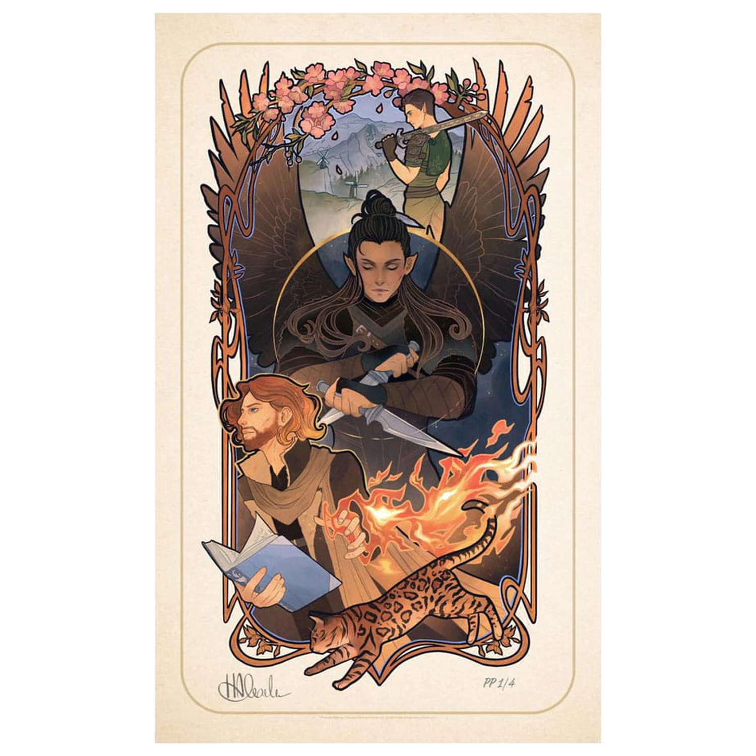 Critical Role Art Print Liam O'Brien: 10th Anniversary Art Nouveau Illustrations 46 x 28 cm - unframed product photo