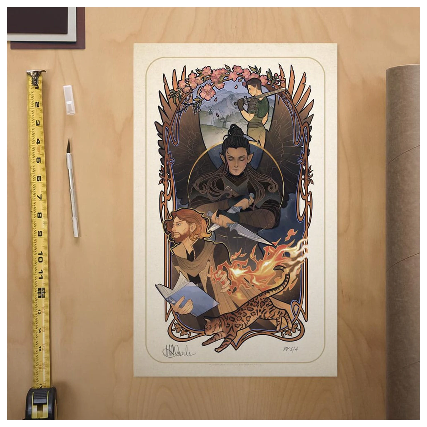 Critical Role Art Print Liam O'Brien: 10th Anniversary Art Nouveau Illustrations 46 x 28 cm - unframed product photo