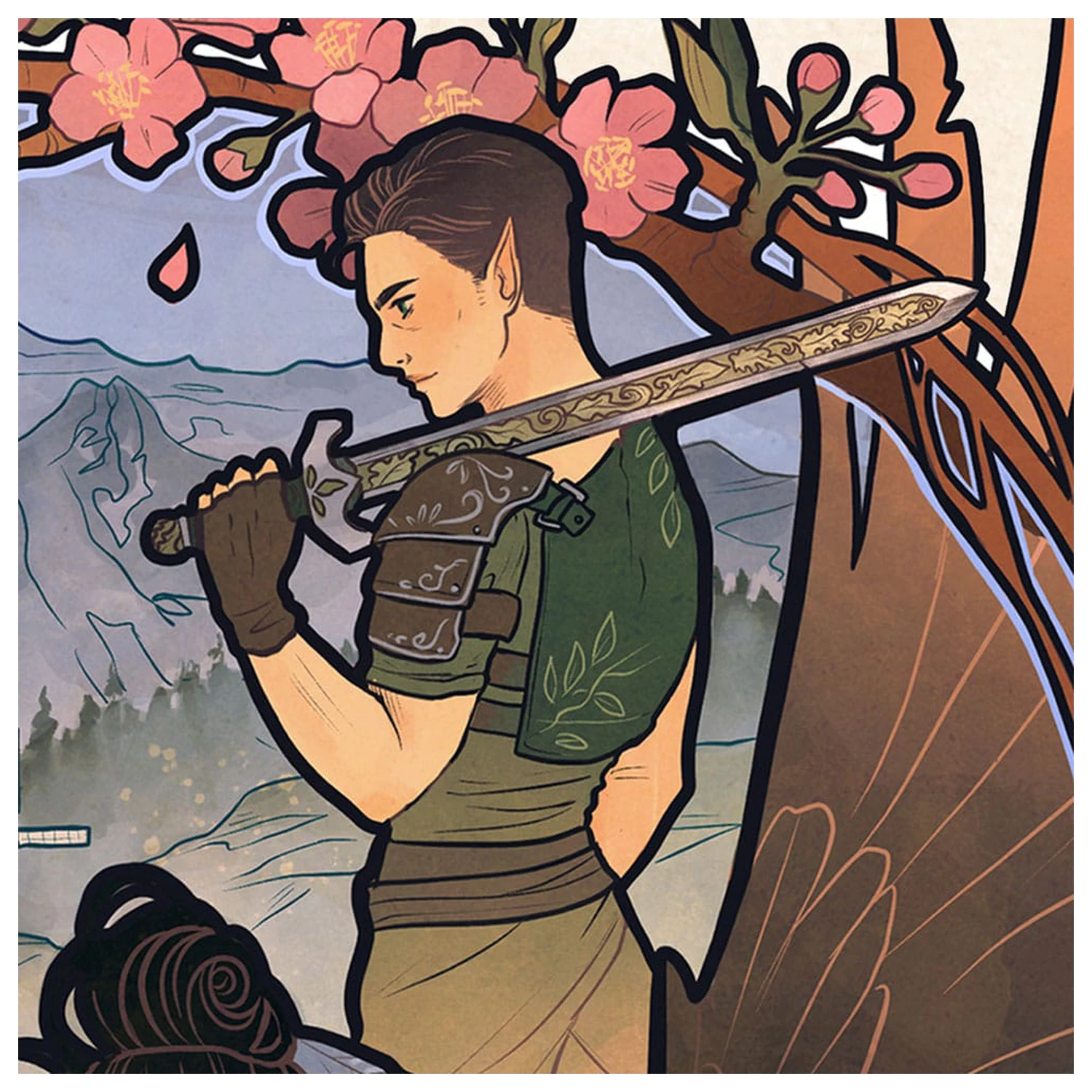 Critical Role Art Print Liam O'Brien: 10th Anniversary Art Nouveau Illustrations 46 x 28 cm - unframed product photo