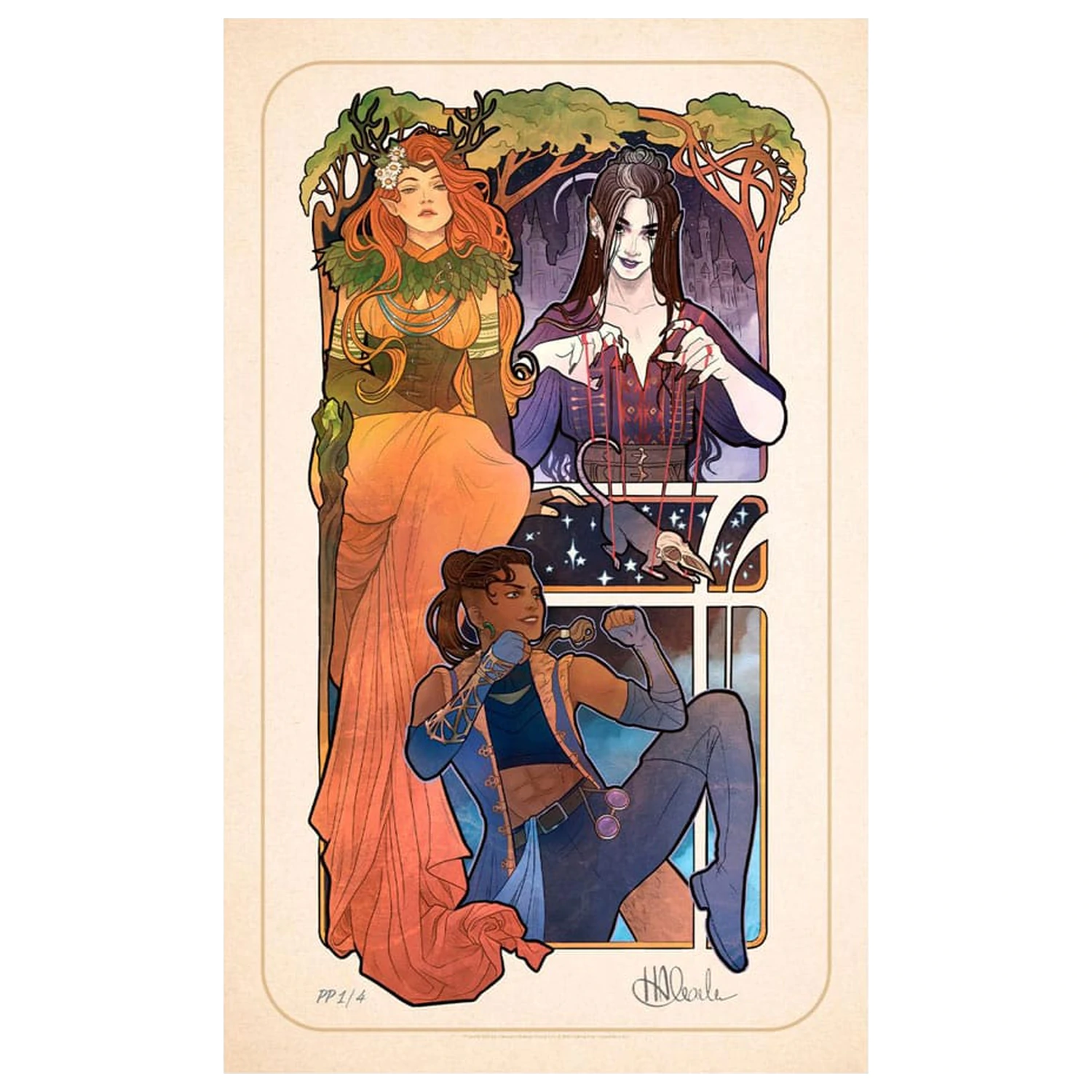 Critical Role Art Print Marisha Ray: 10th Anniversary Art Nouveau Illustrations 46 x 28 cm - unframed product photo