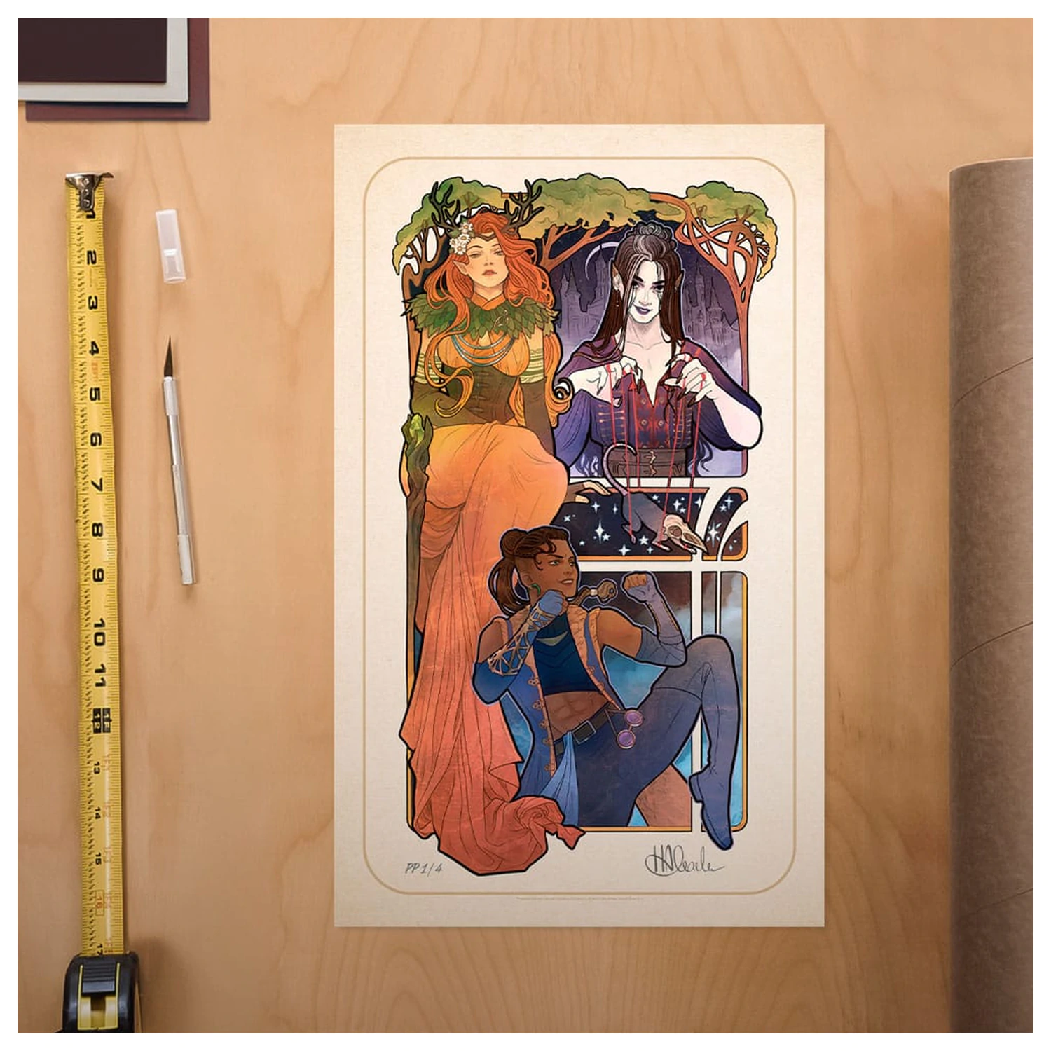 Critical Role Art Print Marisha Ray: 10th Anniversary Art Nouveau Illustrations 46 x 28 cm - unframed product photo