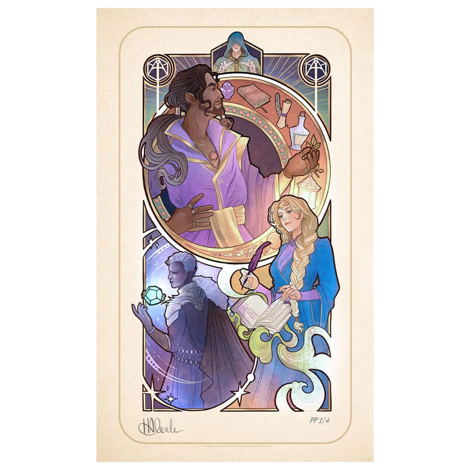 Critical Role Art Print Matthew Mercer: 10th Anniversary Art Nouveau Illustrations 46 x 28 cm - unframed product photo