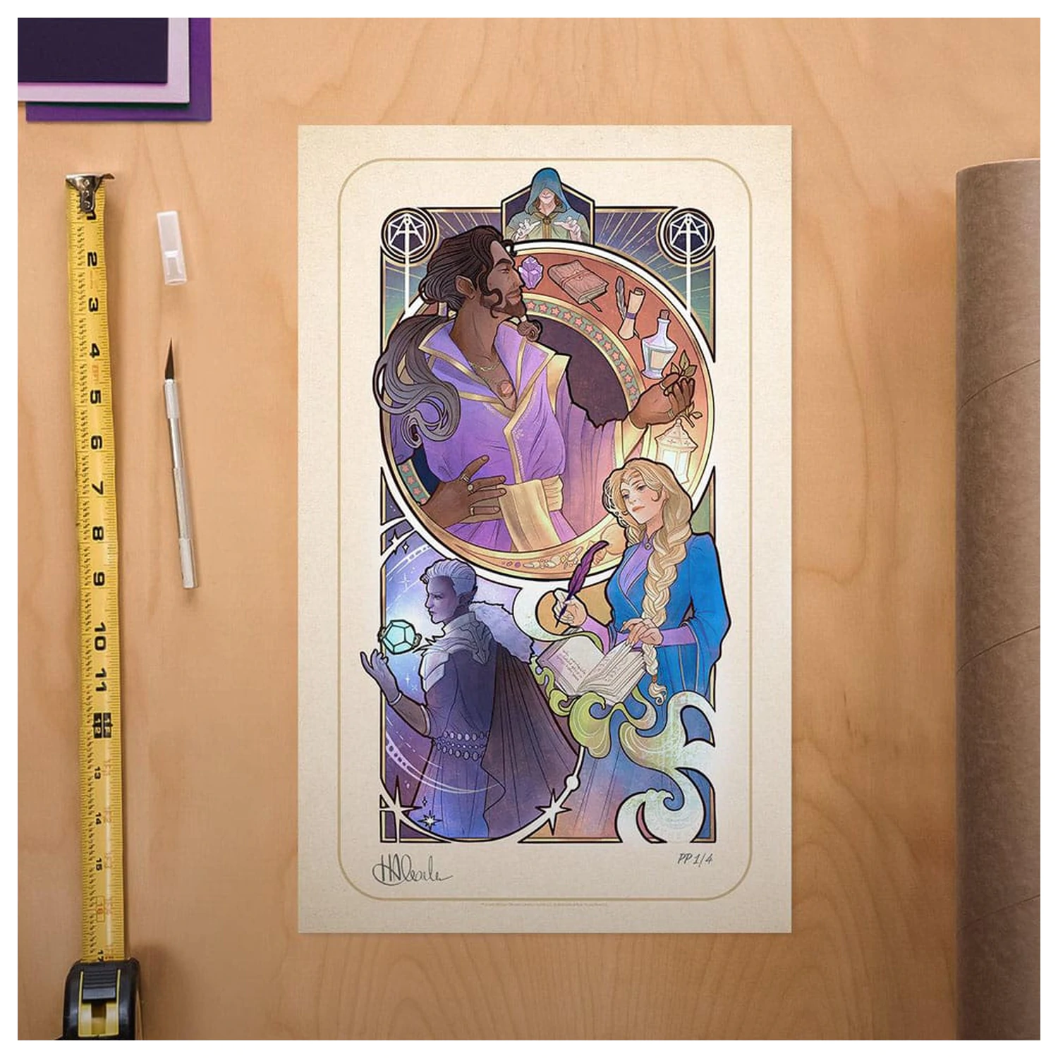 Critical Role Art Print Matthew Mercer: 10th Anniversary Art Nouveau Illustrations 46 x 28 cm - unframed product photo