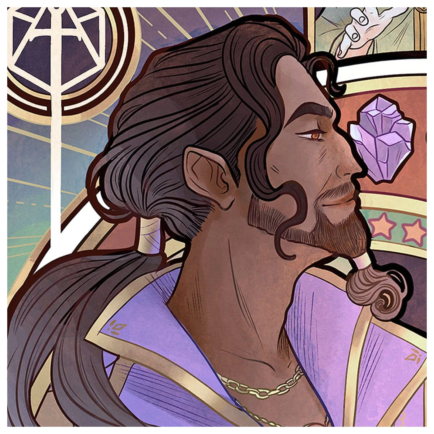 Critical Role Art Print Matthew Mercer: 10th Anniversary Art Nouveau Illustrations 46 x 28 cm - unframed product photo