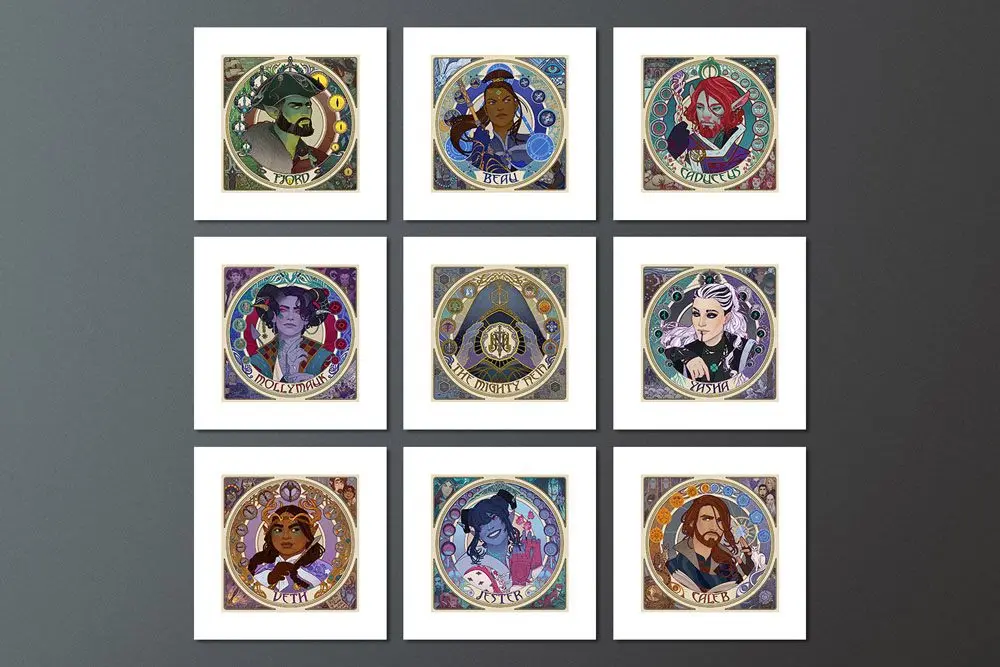 Critical Role Art Print Mighty Nein Portrait Series 35 x 35 cm - unframed (Set of 9) product photo