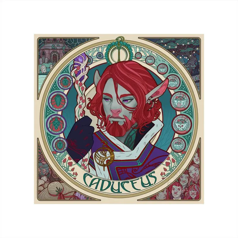 Critical Role Art Print Mighty Nein Portrait Series: Caduceus 35 x 35 cm - unframed product photo