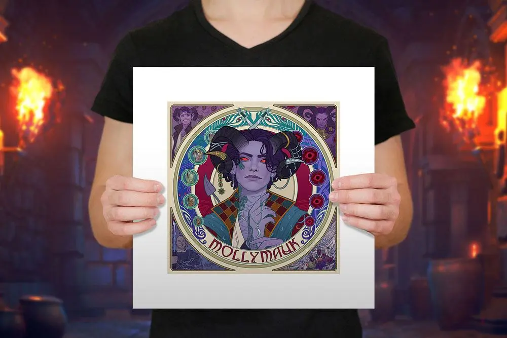 Critical Role Art Print Mighty Nein Portrait Series: Mollymauk 35 x 35 cm - unframed product photo