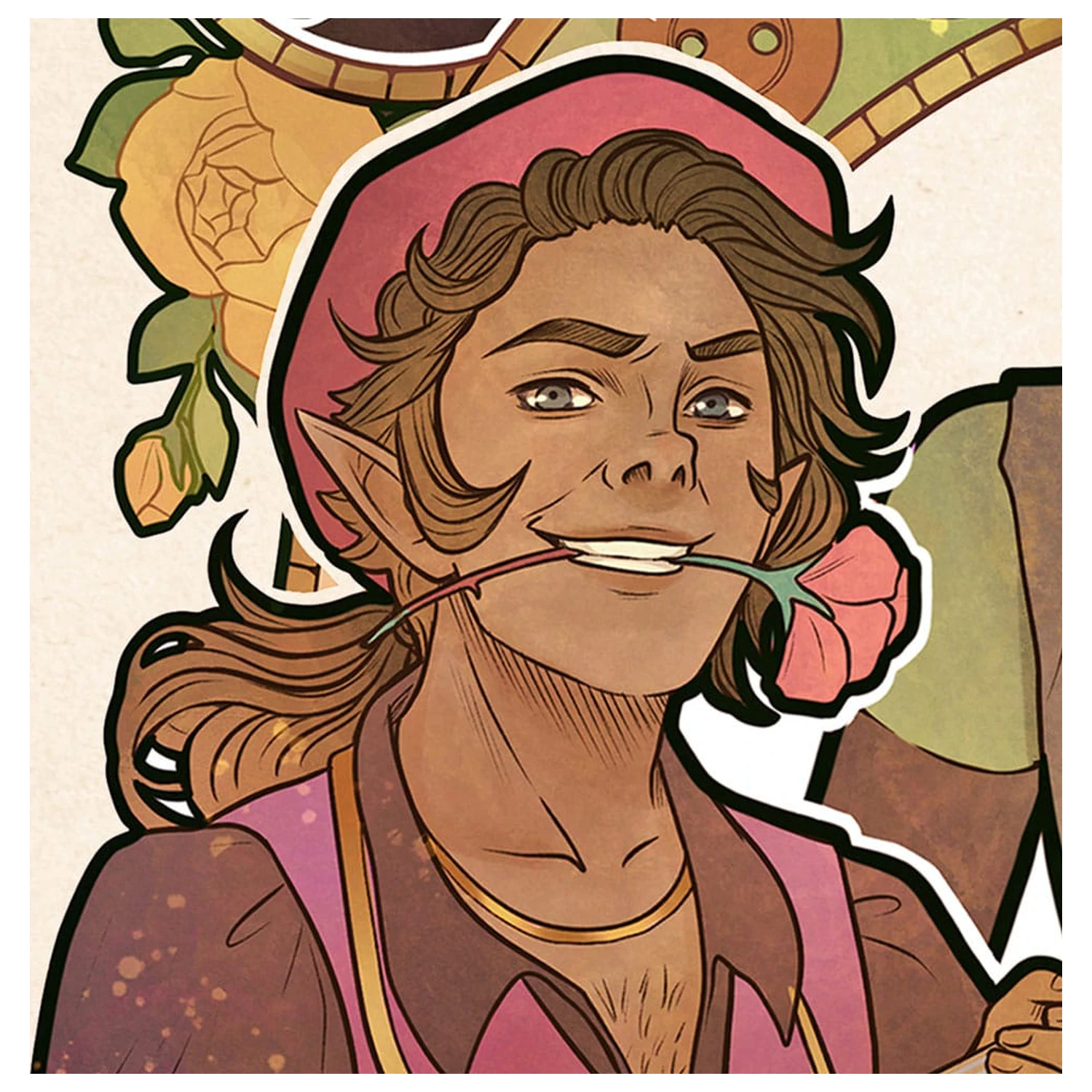 Critical Role Art Print Sam Riegel: 10th Anniversary Art Nouveau Illustrations 46 x 28 cm - unframed product photo