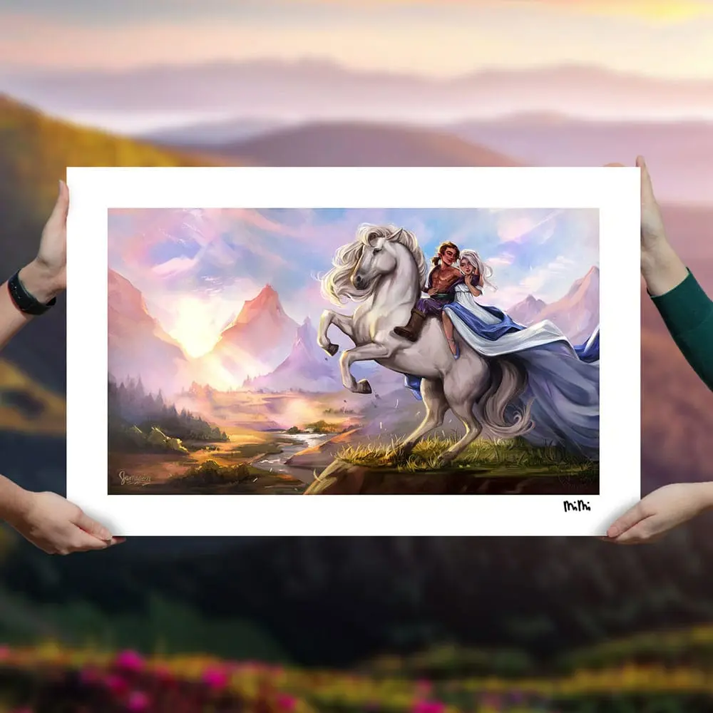 Critical Role Art Print Scanlan Shorthalt &amp; Pike Trickfoot: A Humble Portrait 71 x 46 cm - unframed product photo