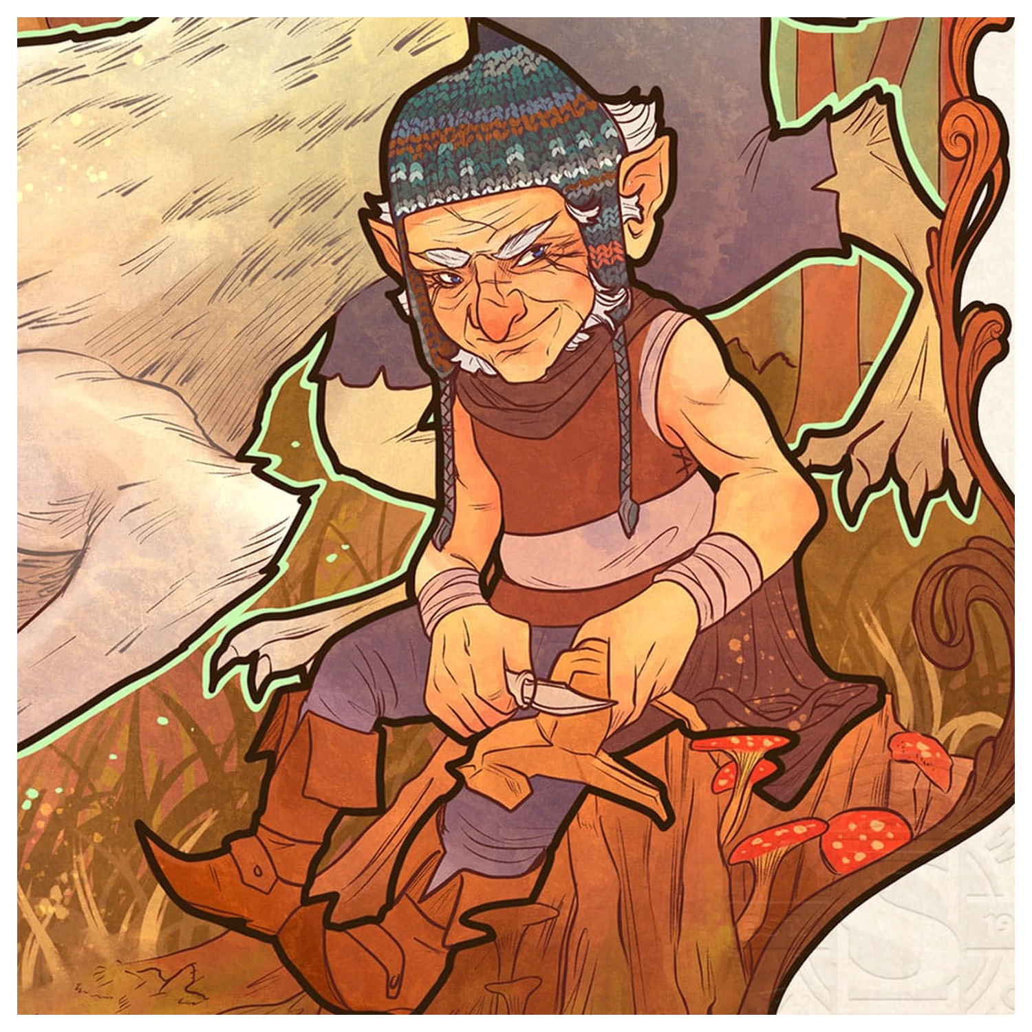 Critical Role Art Print Travis Willingham: 10th Anniversary Art Nouveau Illustrations 46 x 28 cm - unframed product photo