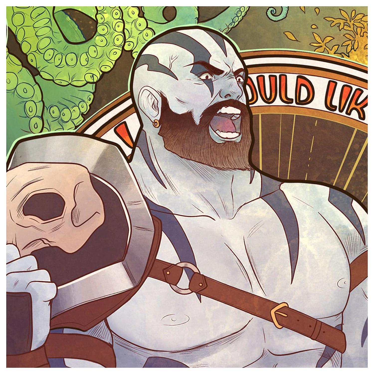Critical Role Art Print Travis Willingham: 10th Anniversary Art Nouveau Illustrations 46 x 28 cm - unframed product photo